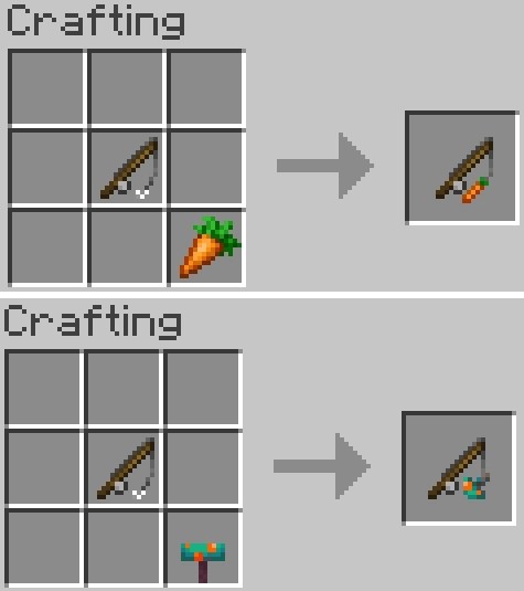 minecraft fishing pole recipe