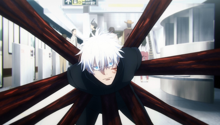 Gojo trapped by Prison Realm in Jujutsu Kaisen anime.