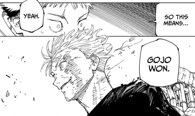 gojo wins against sukuna in jujutsu kaisen