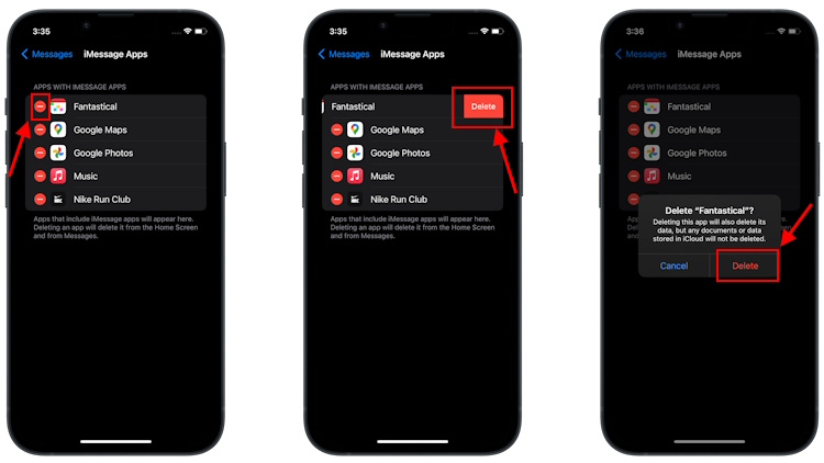 how to delete iMessage apps on iPhone
