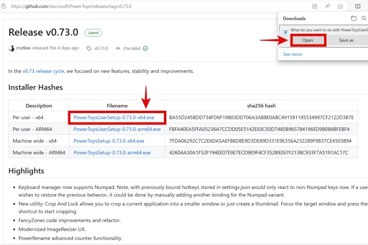 how to download powertoys from github