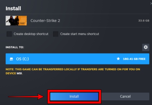 how to install cs2 on steam 