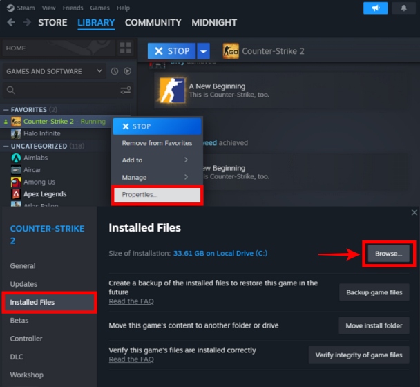 how to find counter strike 2 install folder