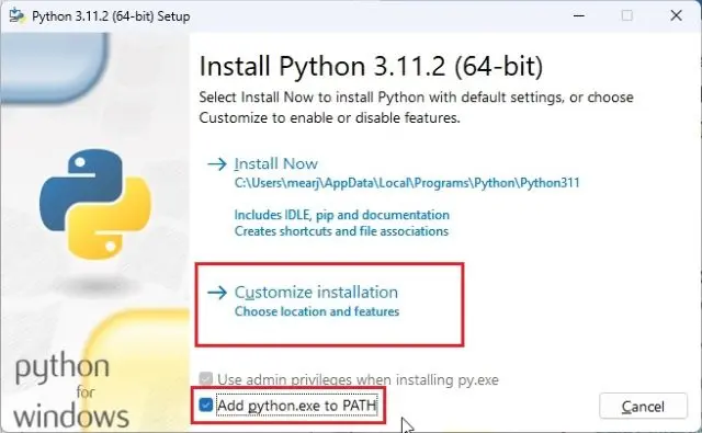 install python and pip