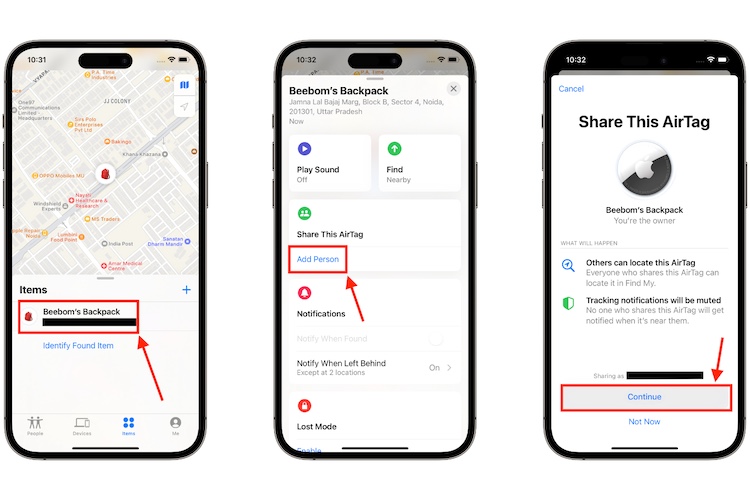 How to Share AirTag with Others on iPhone in iOS 17 Beebom