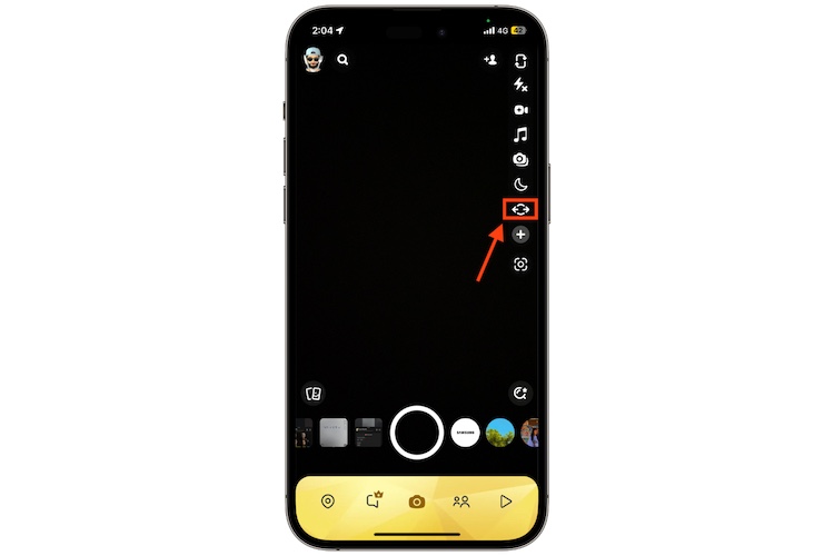 ultra wide camera option on snapchat