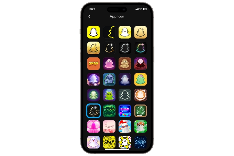 App icons Snapchat plus