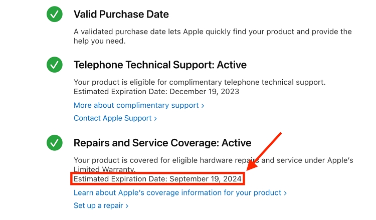 Check iPhone Warranty