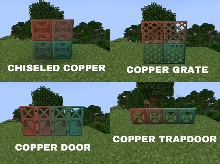 New copper blocks being added in the Minecraft 1.21 update