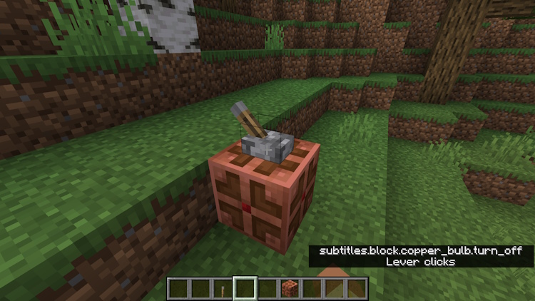 How to Make and Use a Copper Bulb in Minecraft 1.21 17 Turning the Minecraft 1.21's copper bulb off using a lever
