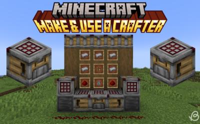Lots of crafters in different orientations in Minecraft 1.21