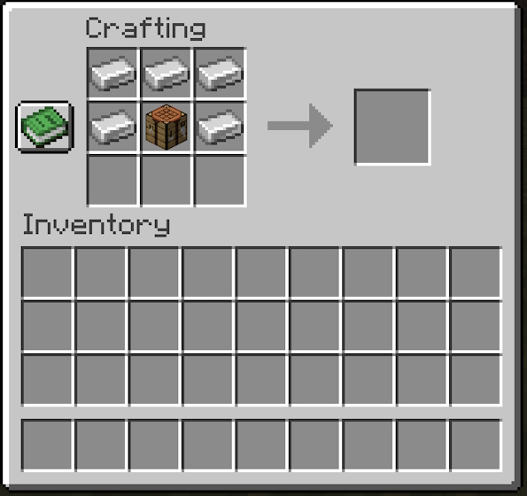 Place a crafting table in the central slot