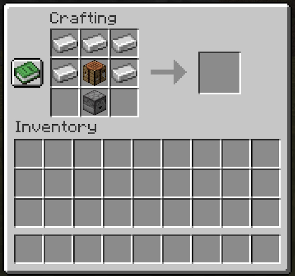 Put a dropper below the crafting table