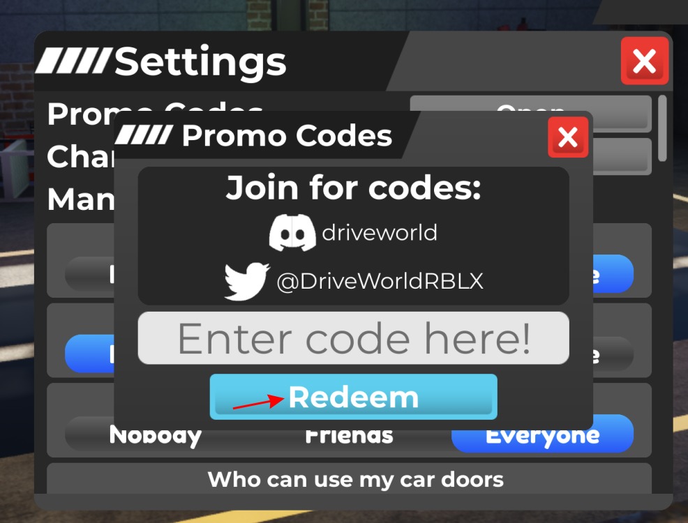 Drive World Codes Redeem 2