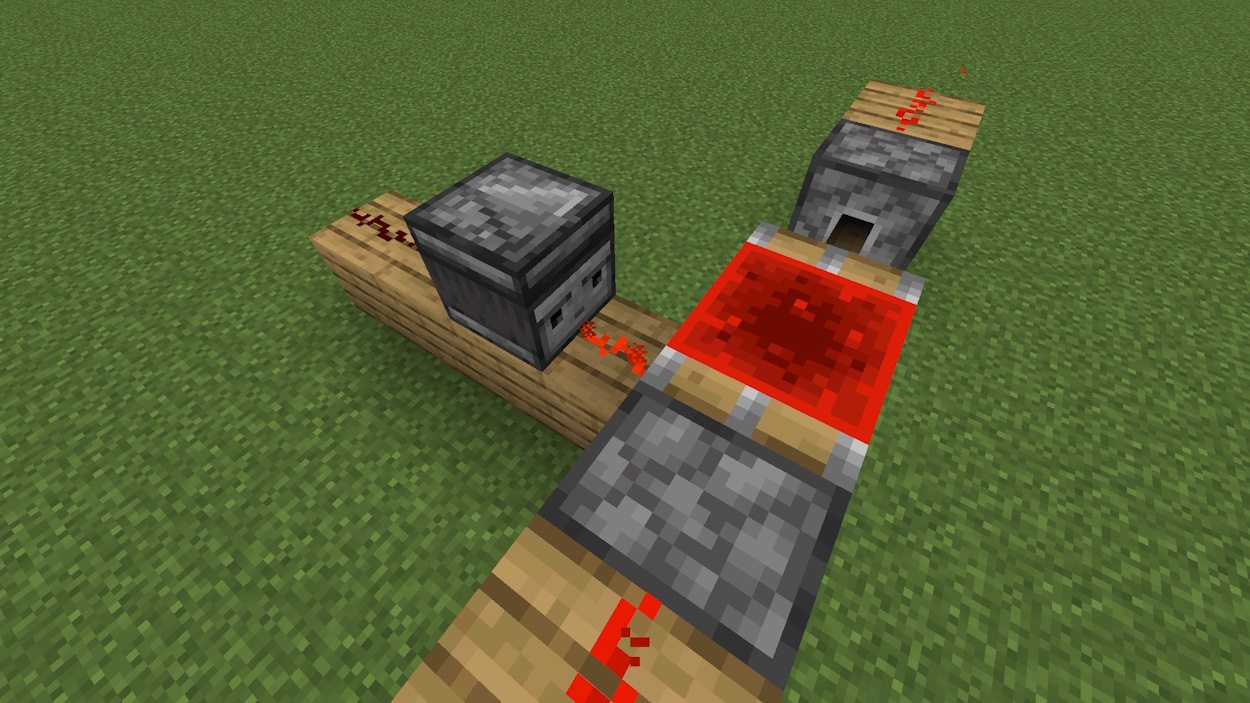 Connect the hopper clock with a redstone dust and an observer in Minecraft