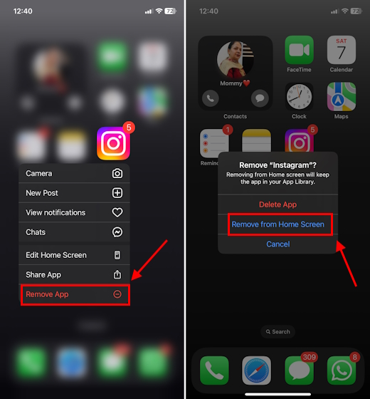 How hide an app on iPhone home screen