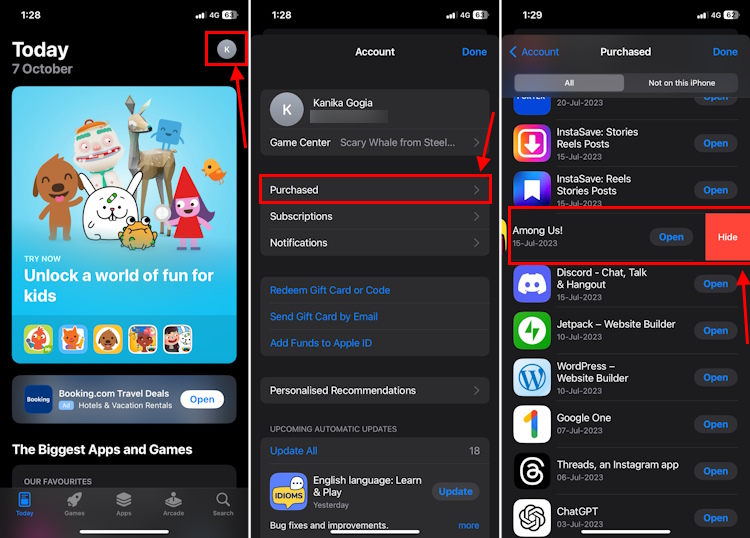 How to Hide App Store Purchase history on iPhone