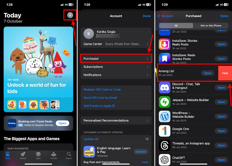 How to hide App Store purchase history on iPhone