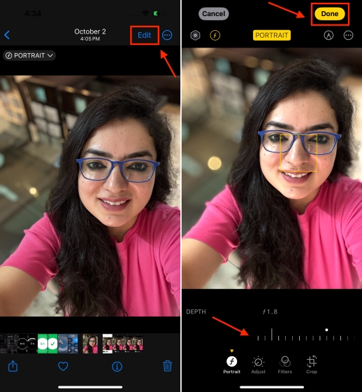 How to edit portrait effects on iPhone