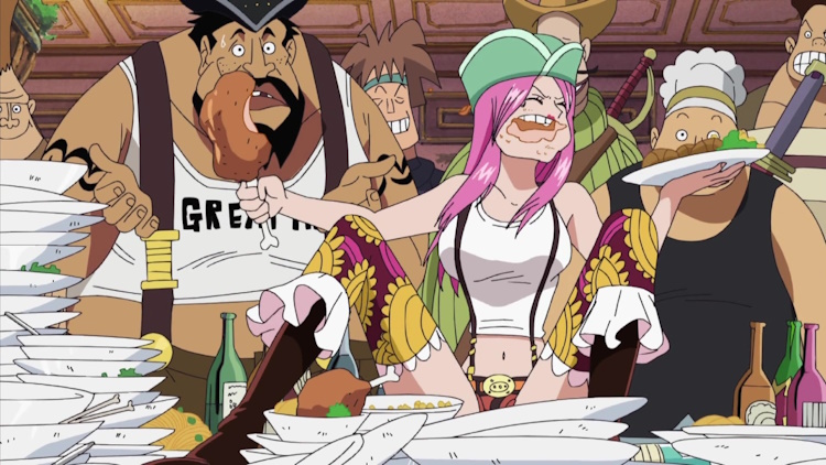 Bonney's introduction in One Piece.