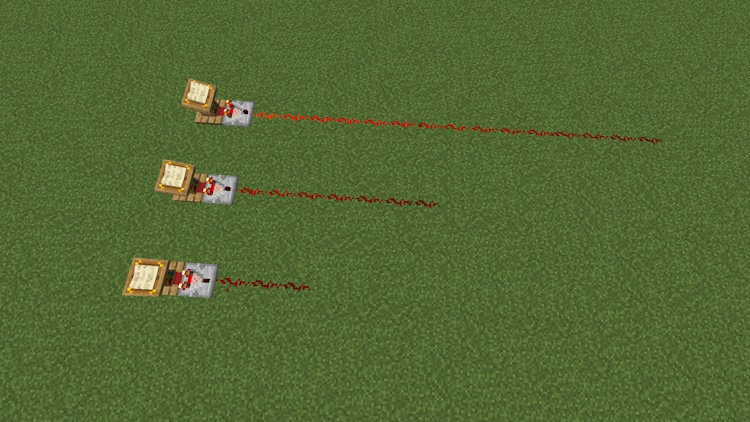 Different redstone output from different lecterns in Minecraft