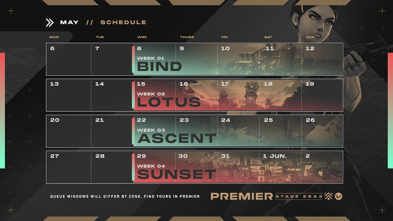 Premier schedule first page May