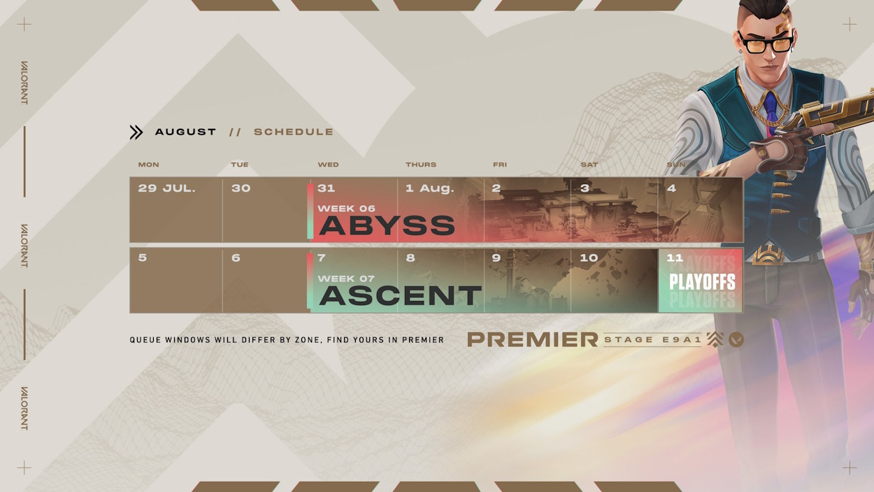 Premier schedule second page August