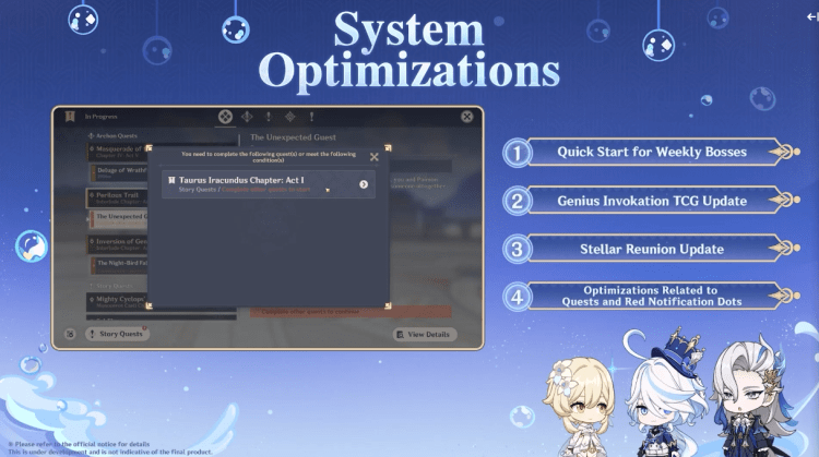 Prerequisite quests
