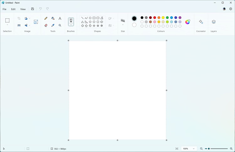 the new paint app in windows 11