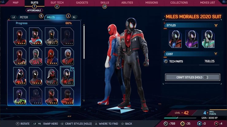 Spider-Man 2 Miles 2020 suit