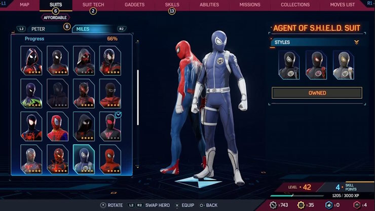 Spider-Man 2 Miles Agents of shield suits