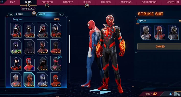 Spider-Man 2 Miles S.T.R.I.K.E. Suits