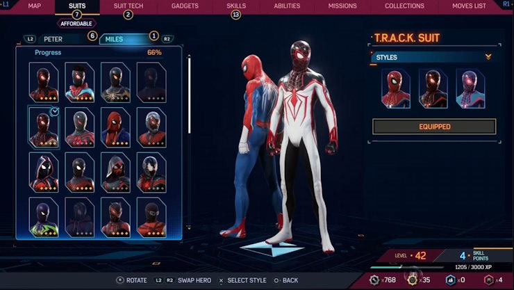 Spider-Man 2 Miles T.R.A.C.K. Suit