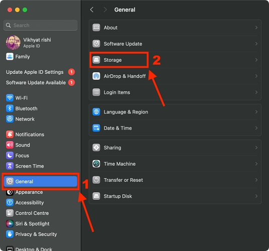 Steps to Access Storage Settings on Mac
