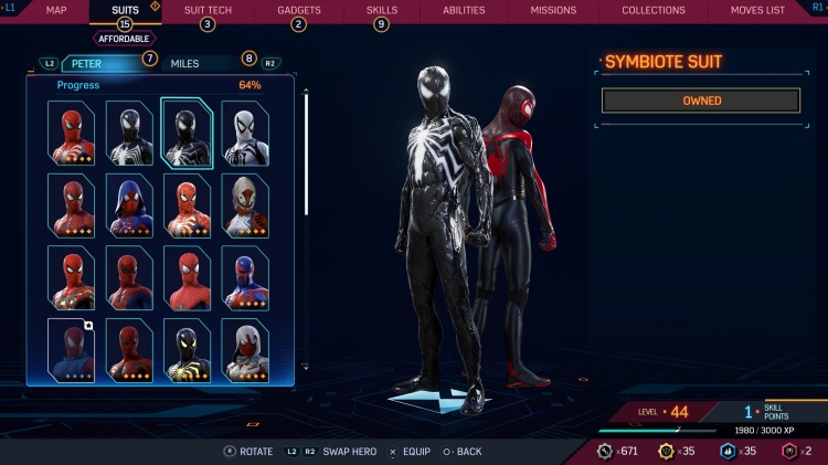 Symbiote Suit spider-man 2 