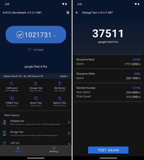 tensor g3 antutu benchmark score