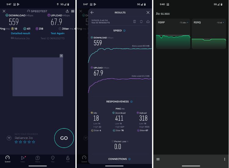 tensor g3 5g speed test