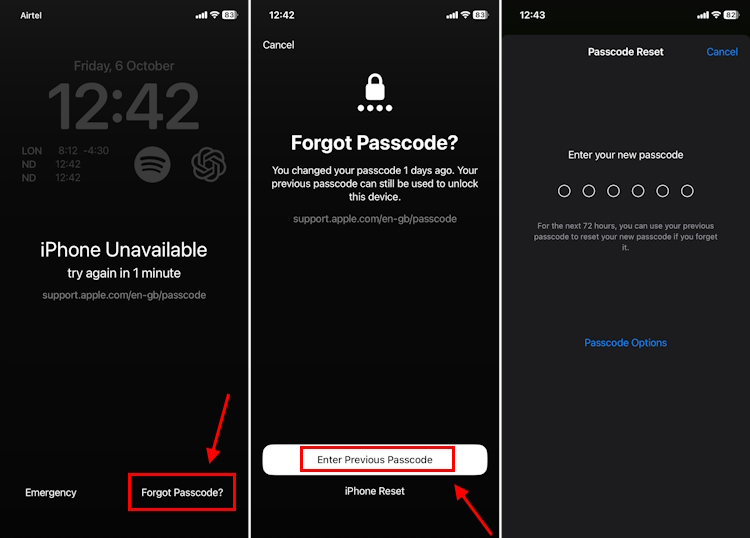 Use Previous Passcode to Reset iPhone Passcode