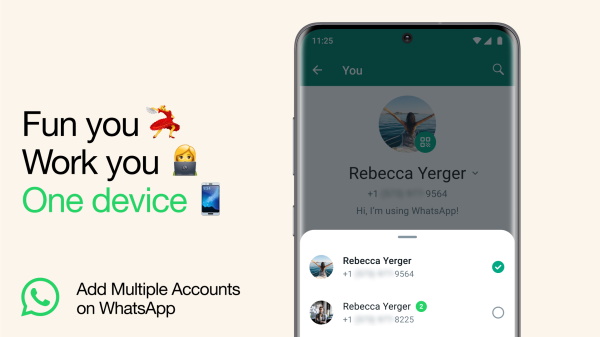 multi-account support on WhatsApp
