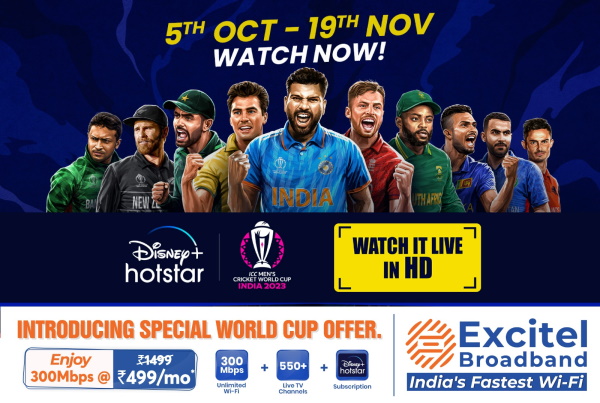 Excitel Announces New World Cup Plan with Free Disney+ Hotstar