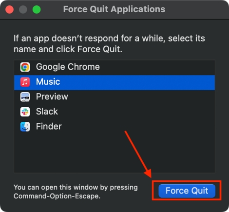 force quit window on mac