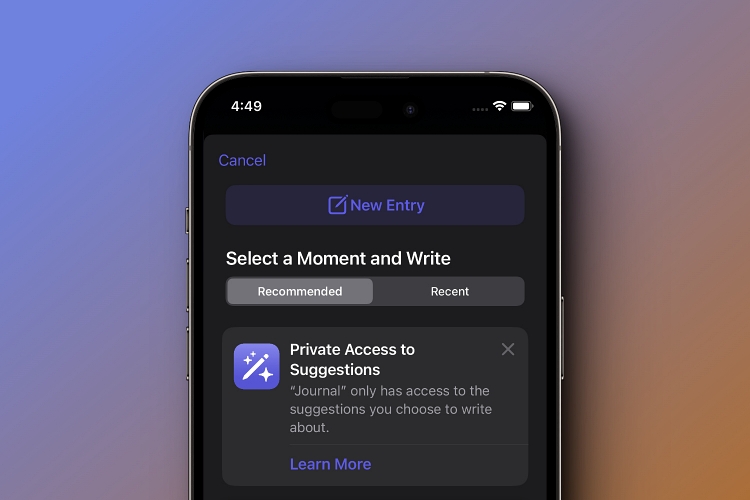 Cómo habilitar sugerencias de diario en la aplicación iOS 17 Journal