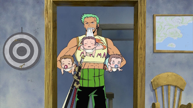 Zoro with three babies