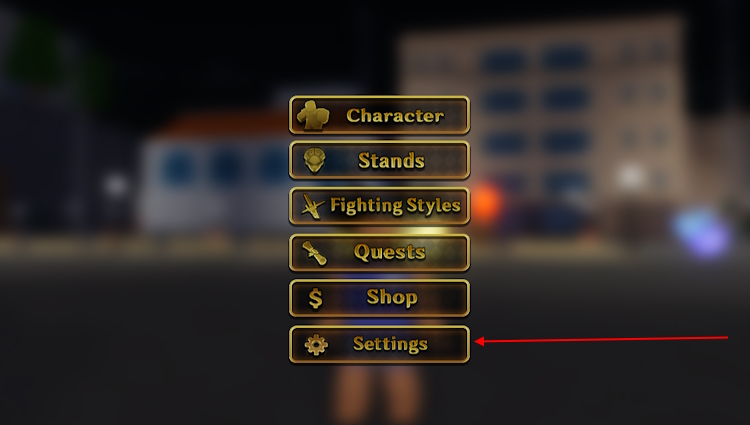 settings button