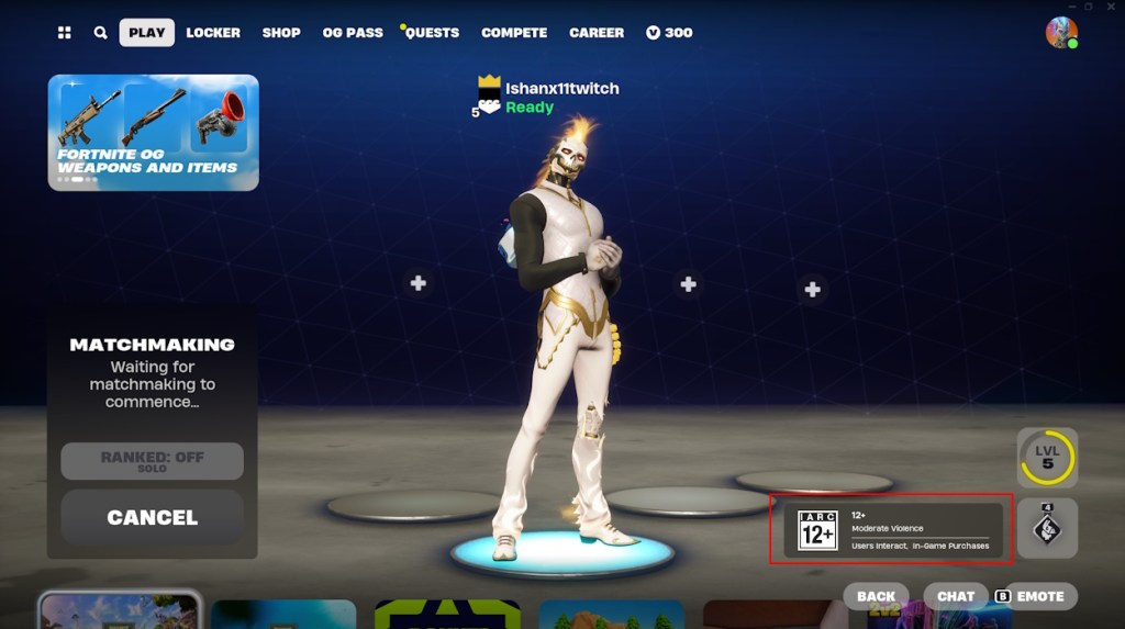 Fortnite' Says 7% Of All Skins Are Age-Restricted For Some Maps