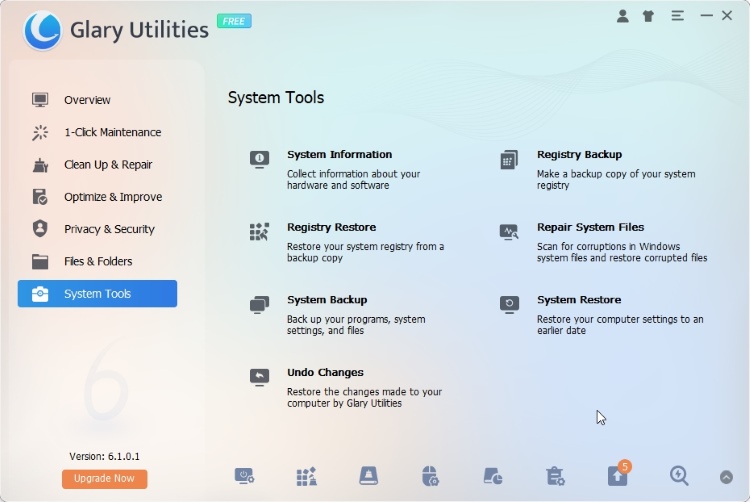 glary utilities system tools