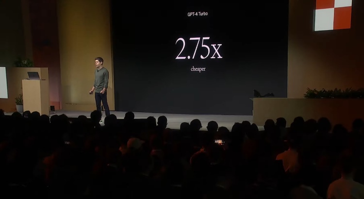 sam altman announcing gpt-4 turbo pricing