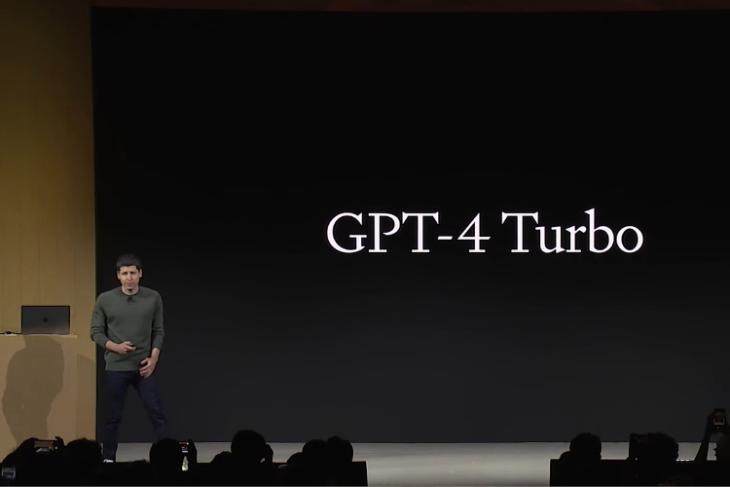 sam altman announcing gpt-4 turbo