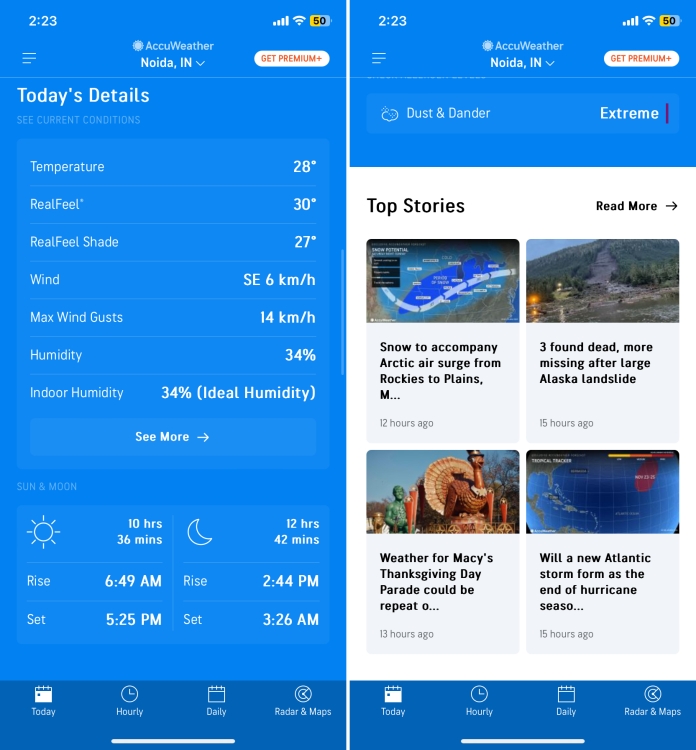 AccuWeather app