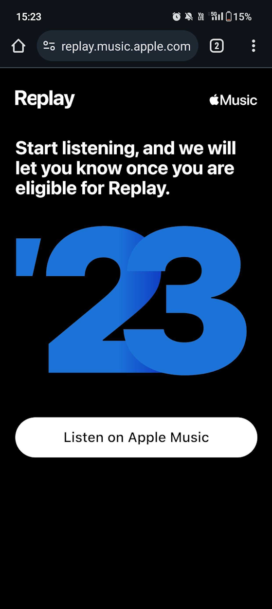 Apple Music not enough data to show statistics message